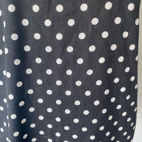 Monteau Linen Blend Black & White Polka Dot Dress Size XSmall - Picture 4 of 9